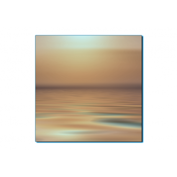 Obraz na plátně - Klidné moře při západu slunce - čtverec
